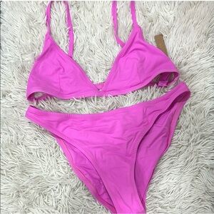 Signature Swim set ADJUSTABLE TRIANGLE TOP and Mid Coverage Bottom
